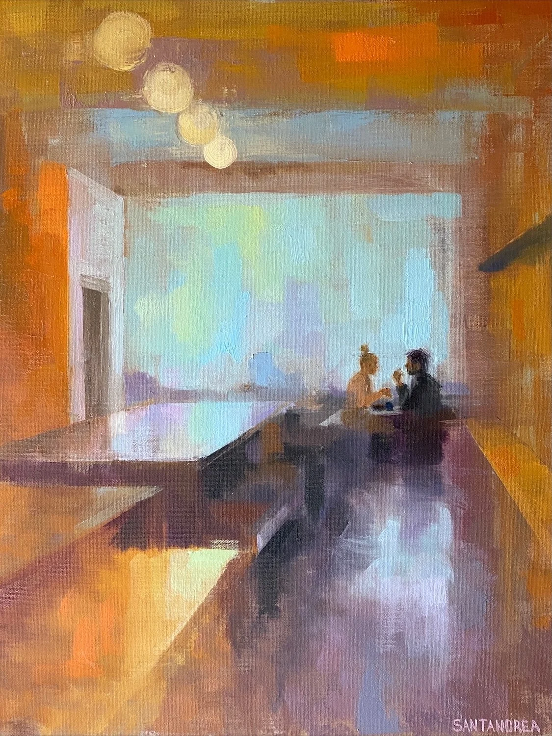 Ellis Sant’Andrea “Light-Conversation”, oil, 16" x 20", 2025, $1,800