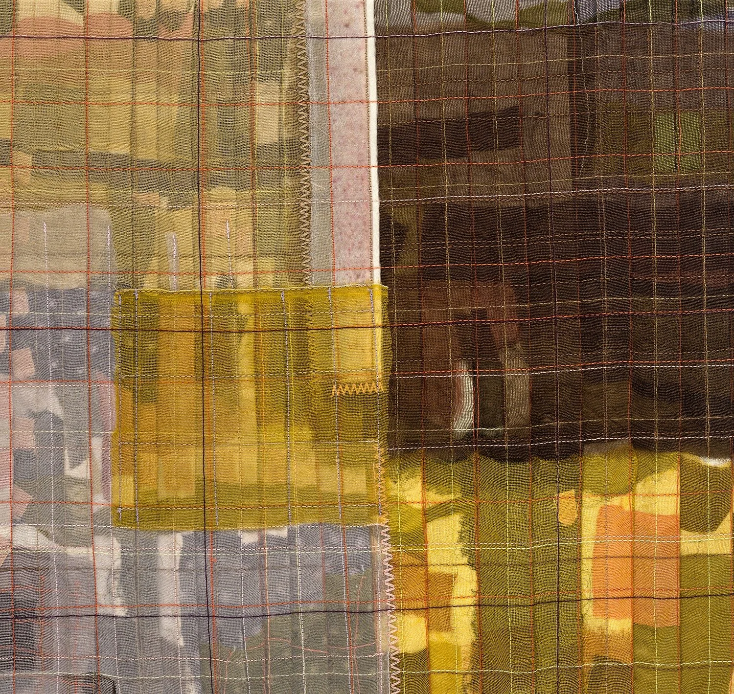 Xufei Qiao "Pleats No.5", natural fabrics, natural dye, 35 x 30cm, 2025, NFS 