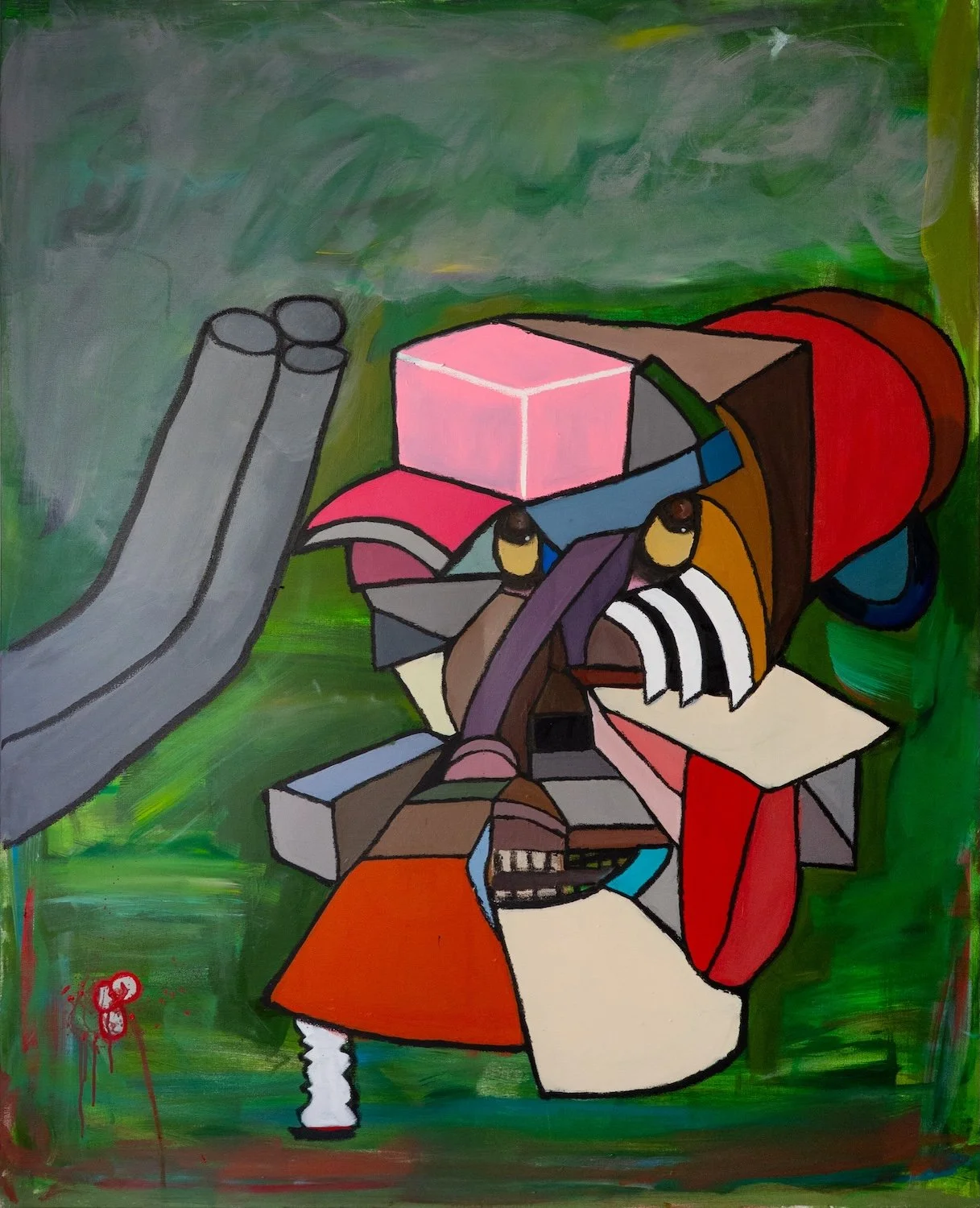 Andre Epps "I Cant Breathe", acrylic and oil stick on canvas, 48" x 60", 2026, $14,400