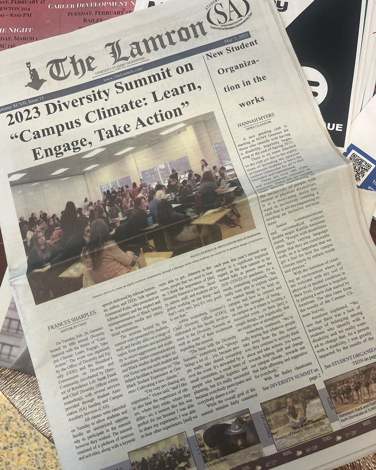 We are back in print this week and the newest edition just dropped! We are so excited to be back around campus. 

Pick up a copy to read our club spotlight on @suny_gfr with written by Elisabeth Schumacher!! Their application closes today so apply no