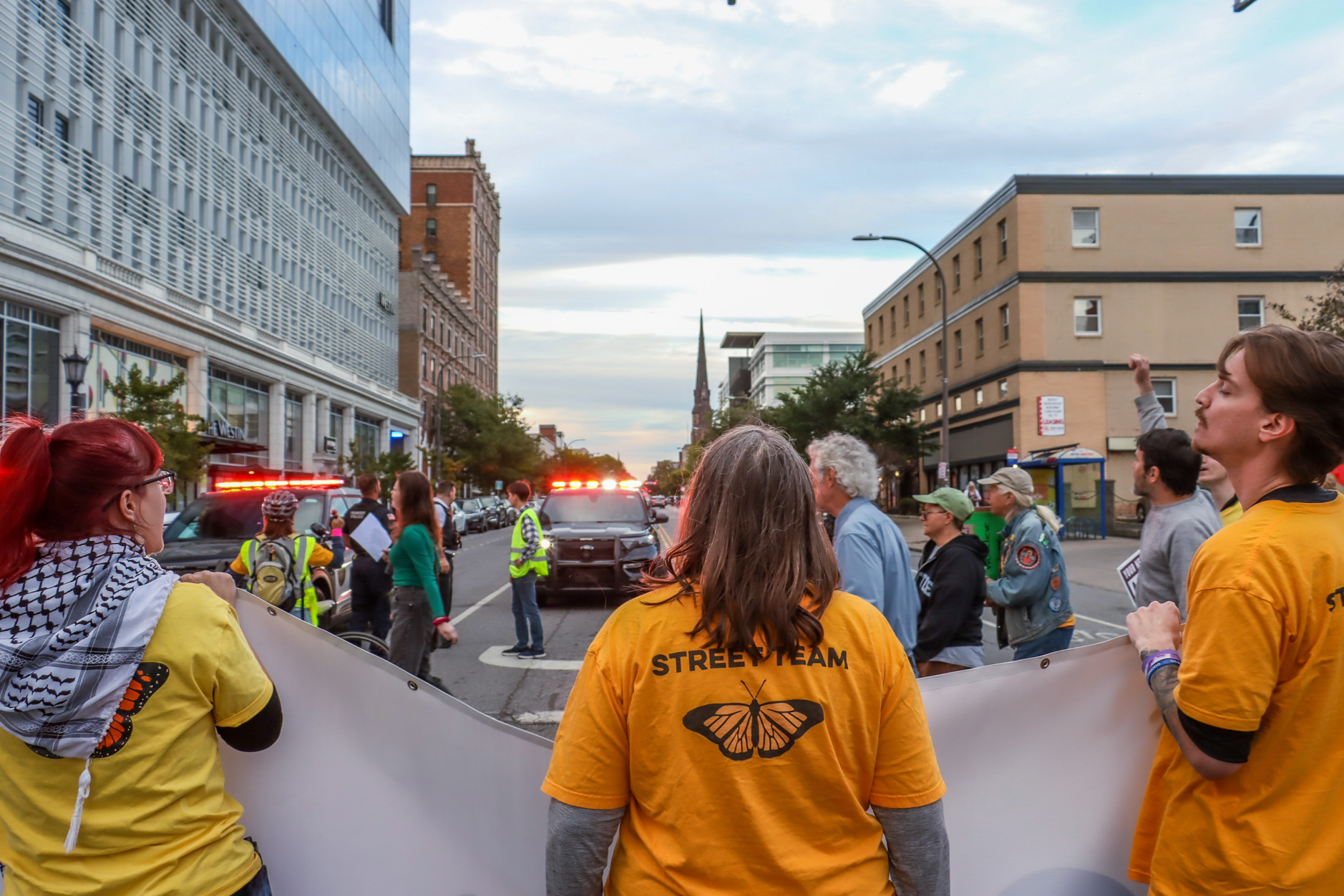 Eight arrested at “Evict ICE from 250 Delaware” protest&nbsp;