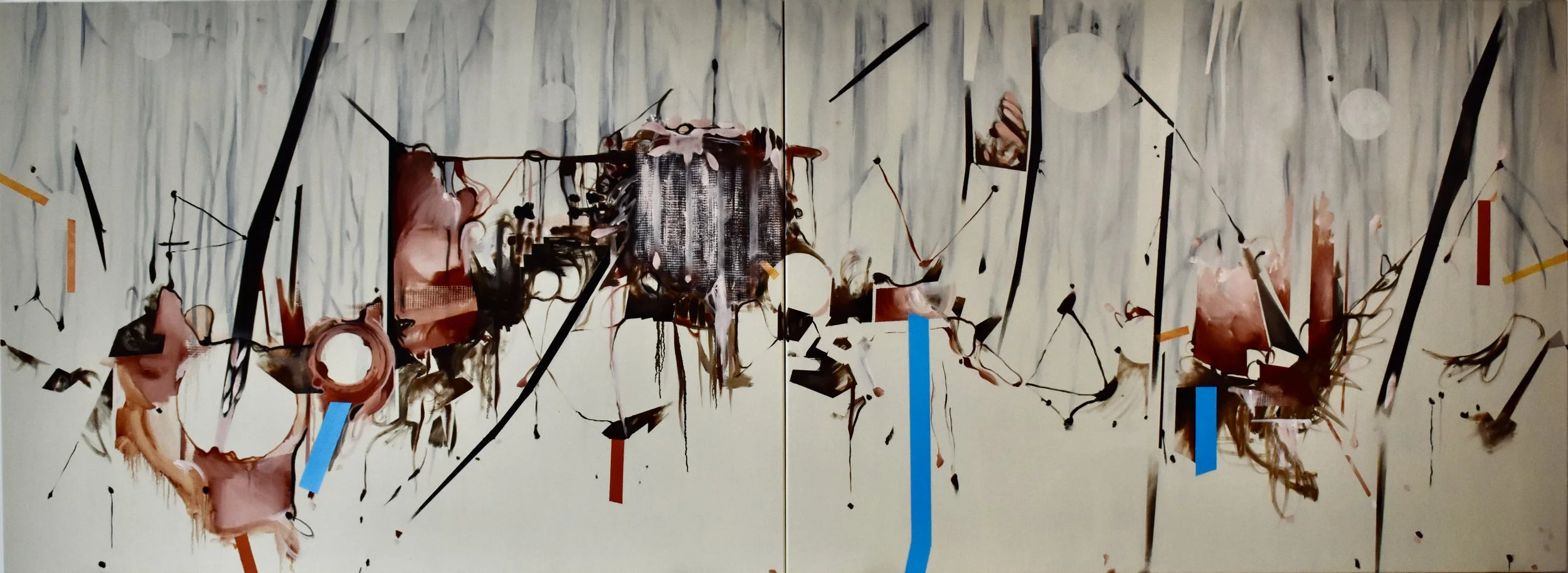Intimate Immensity #7 (2025), oil and acrylic on canvas, 300 x 110 cm
