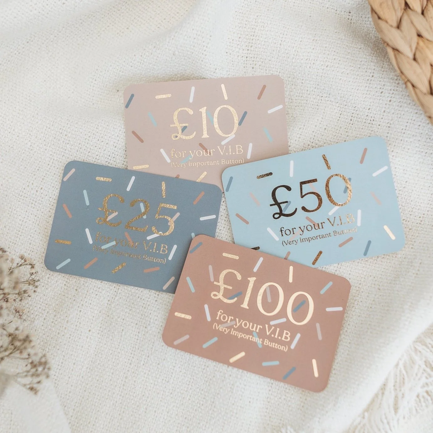 Gold Foiled Gift Card