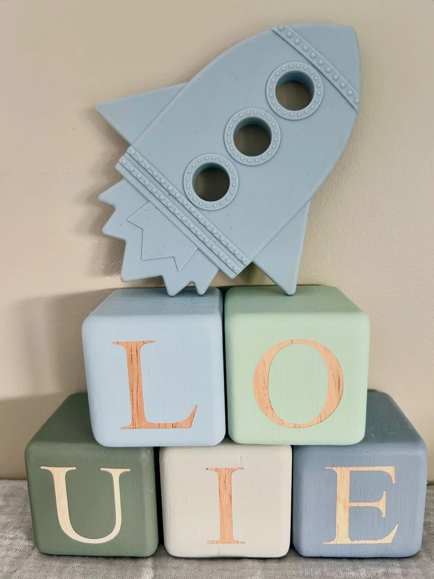Classic Font Name Blocks in Sky, Lagoon, Willow, Pebble and Stormy - I really enjoy painting with this colours and they make a great combo xx @familyhomeproject