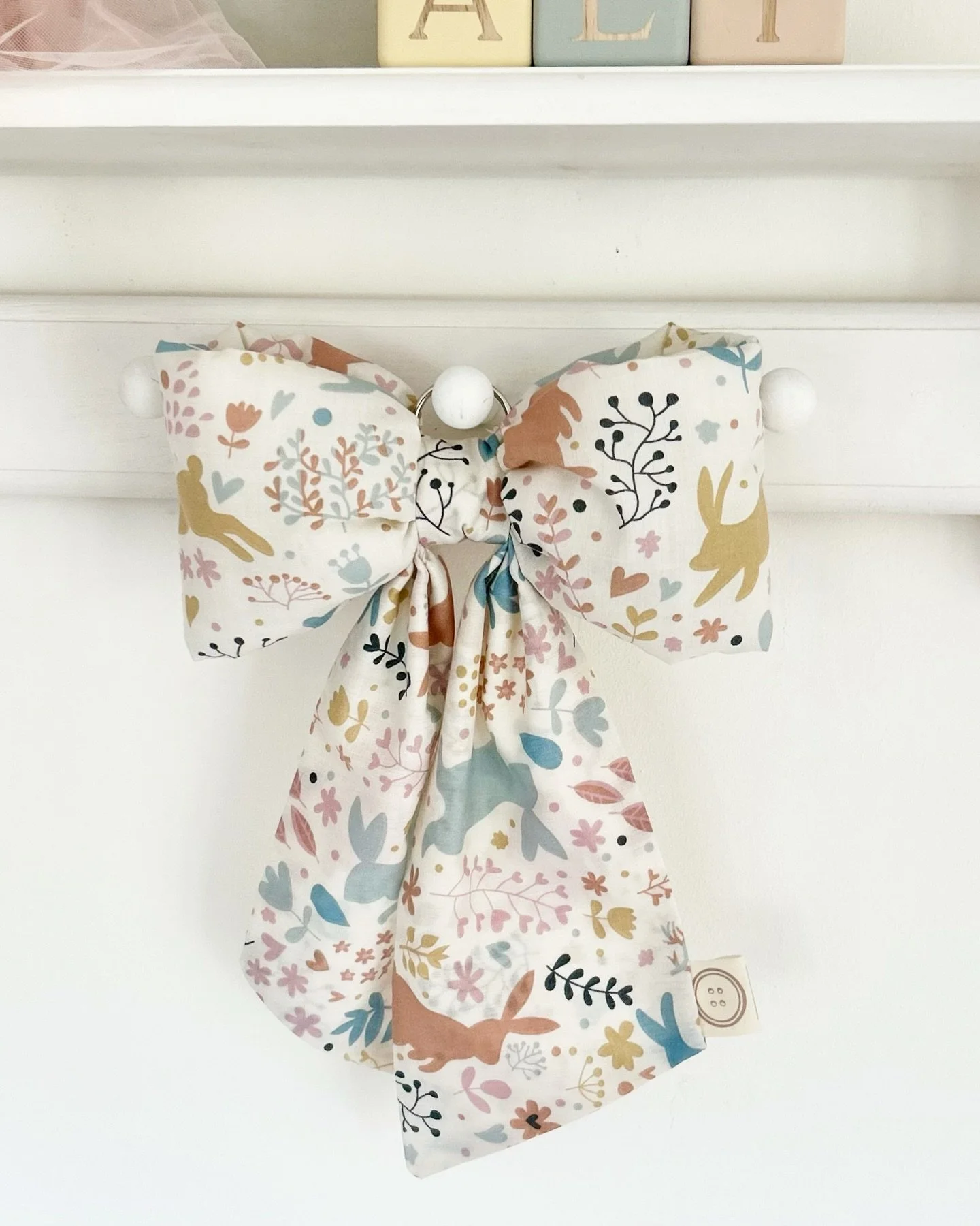 💫💫💫 New Design Alert 💫💫💫

Launched for Easter 2026 and exclusive to Little Berry Button 💖
Large Padded Bows in Bunny Print 🐰
 💫 Available Now - Special Easter offer &pound;14.95 💫

#fabricbows #nurserydecor #cottonbows #handsewn #originalde