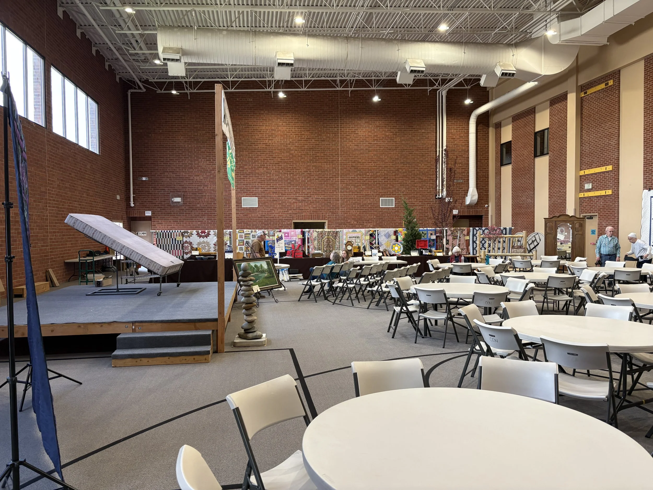 Idaho Mennonite World Relief Festival setup day.