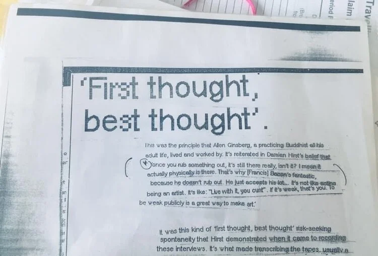 Ginsberg 'First Thought, Best Thought'