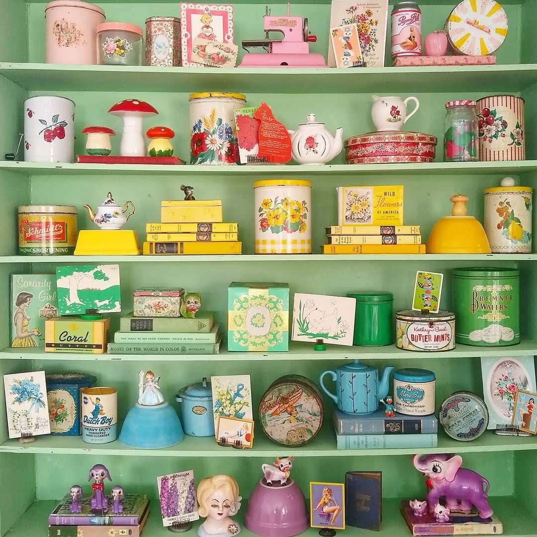 Colorful Vintage Collection Display