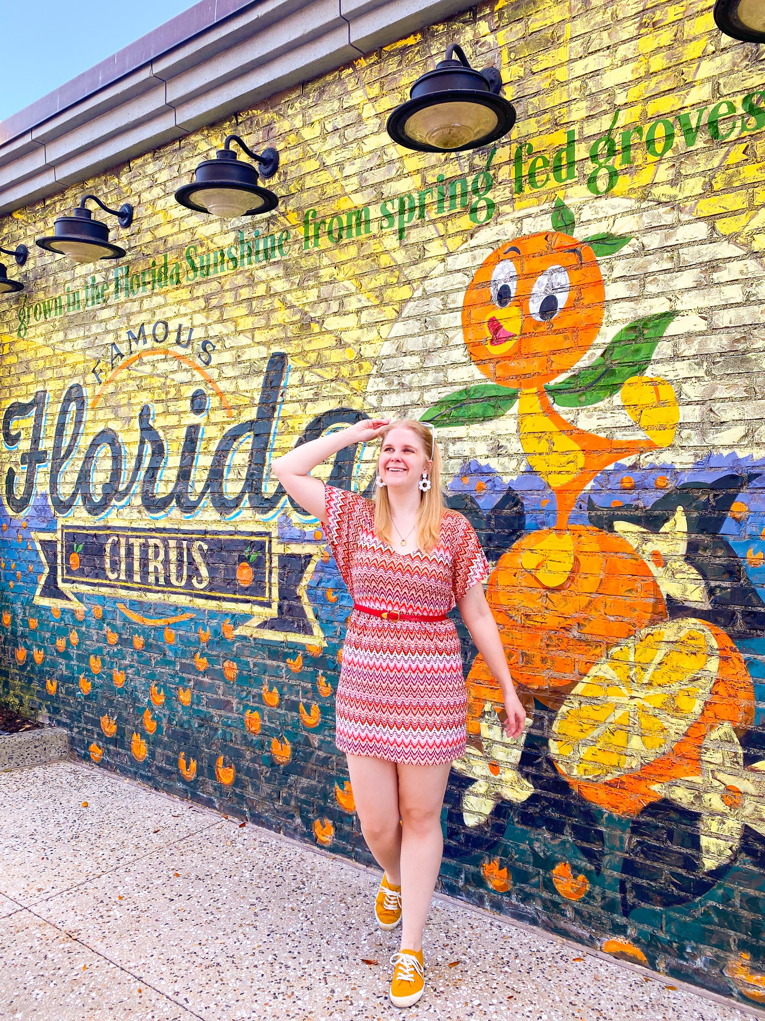 Disney Springs Orange Bird Mural Photoshoot