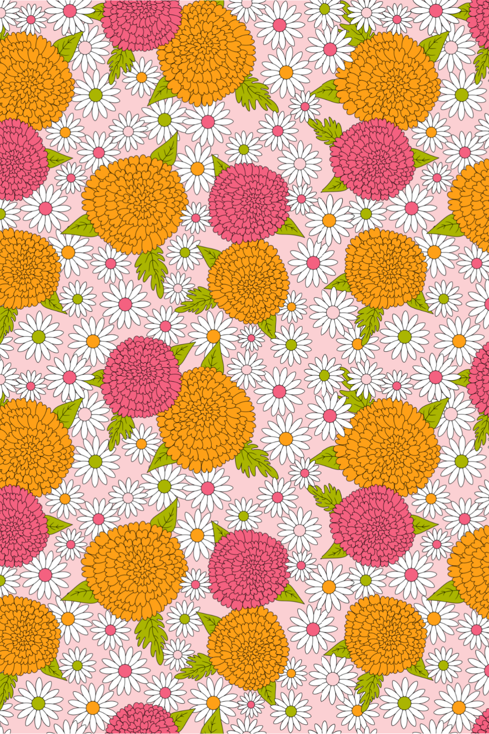 emily retro vintage wallpaper pattern