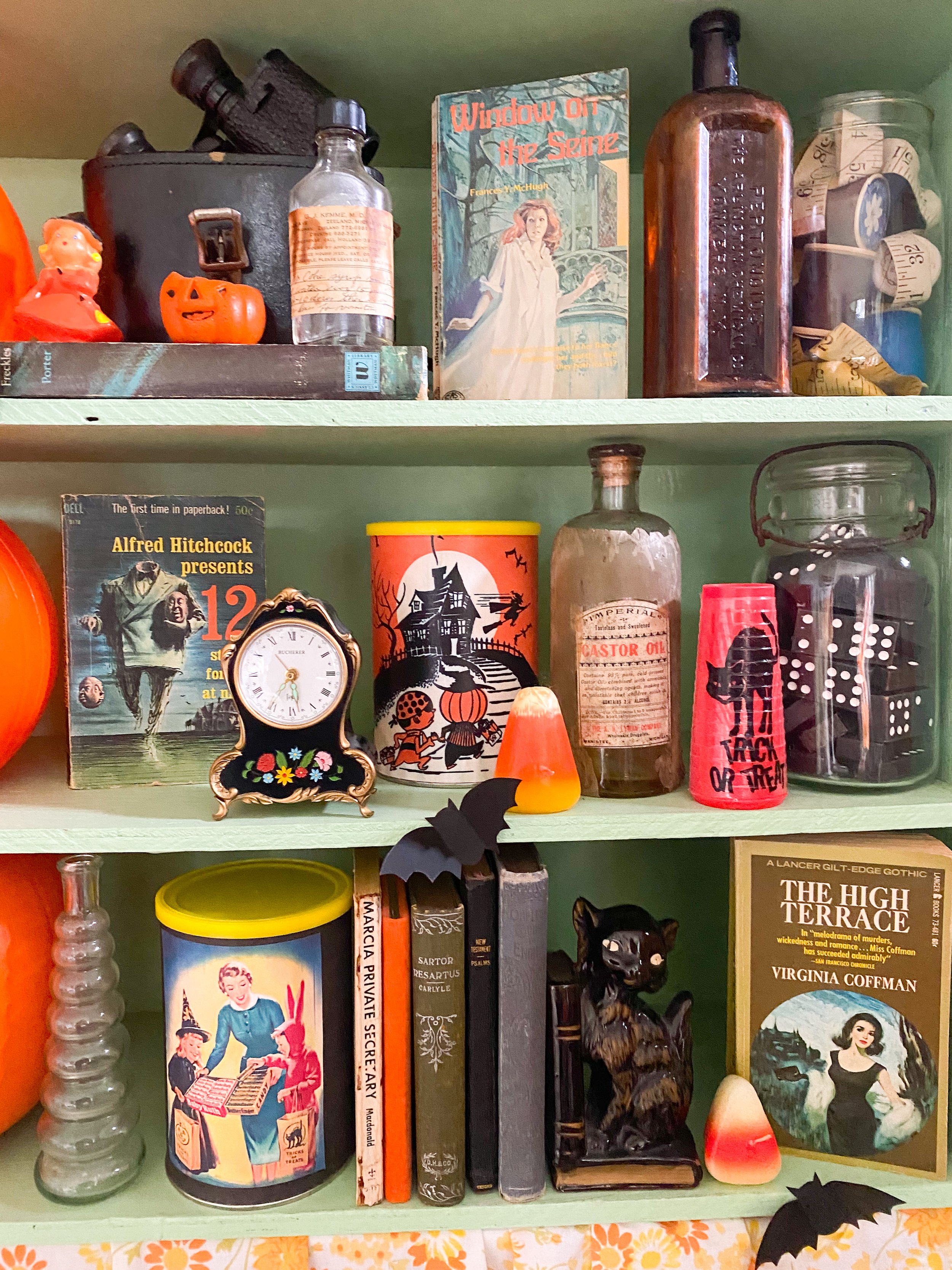 More new shelves! Displayed some of my smaller favorite Halloween
