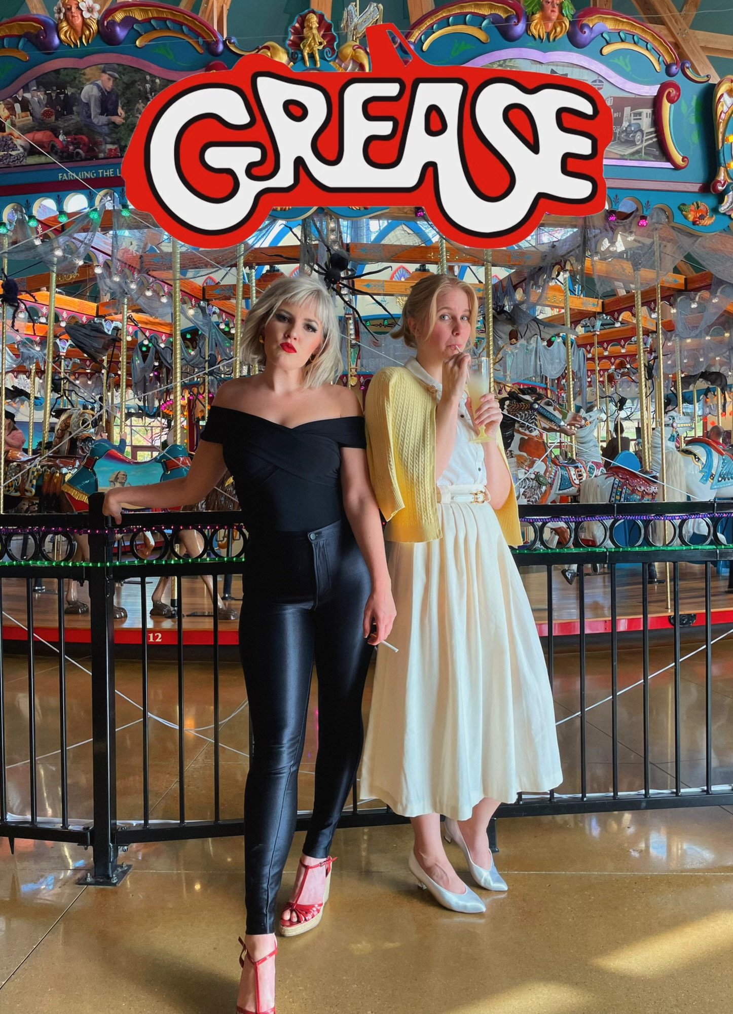 Good & Bad Sandy Grease Halloween Costume Idea for Two Blonde Women — Emily Retro - Vintage and DIY Home Design