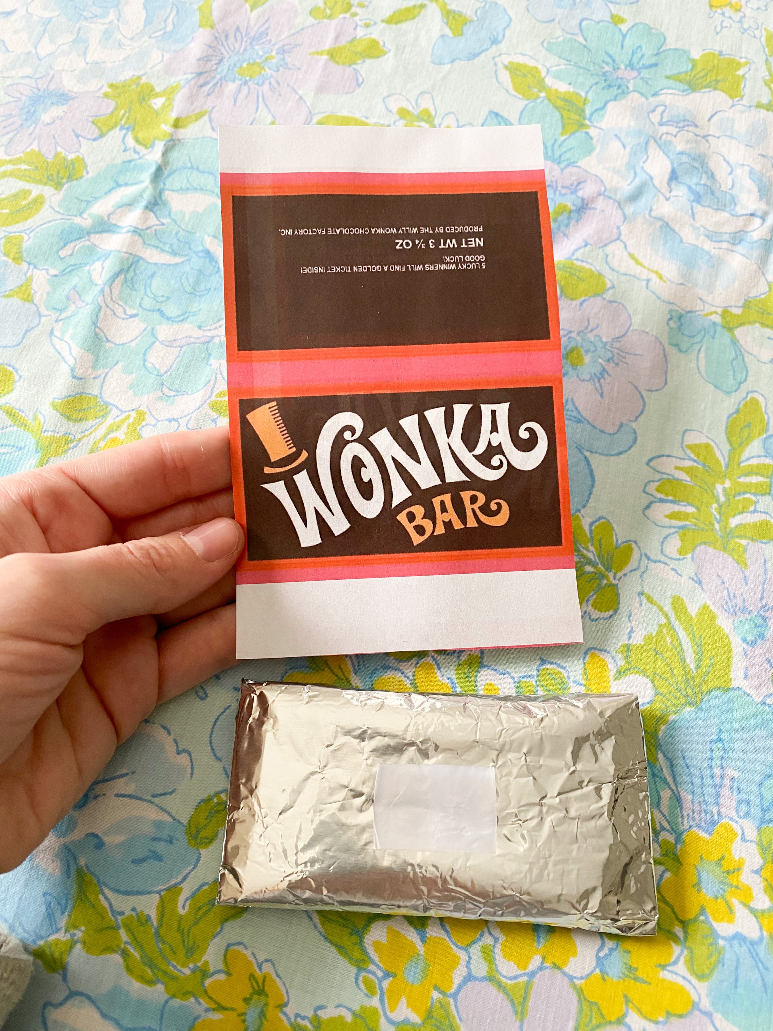Free printable Wonka bar wrapper