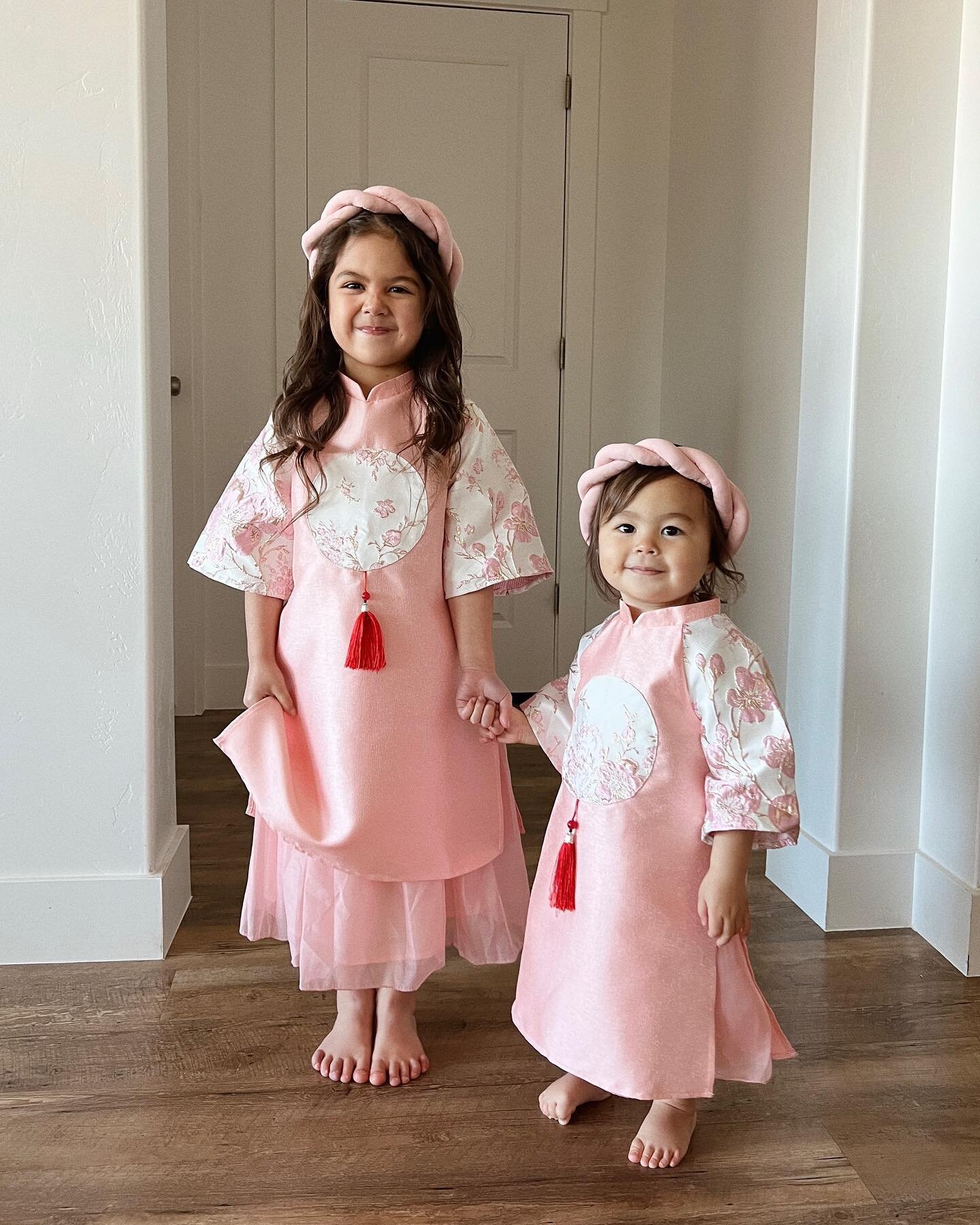 &Ocirc;ng Ngoại (Grandpa) sent the girls custom made &aacute;o d&agrave;i dresses for Tết this year. This is the biggest holiday in my culture and it&rsquo;s one of the times I wish we were back in Orange County where the magic of Vietnam lives on in