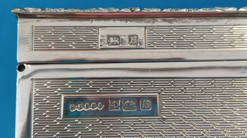 Fine Masonic Birmingham Large Sterling Silver Footed Humidor Cigarette Box  from 20th Century — Sir Richards Antiques & Fine Art Center ~ Est. 1971