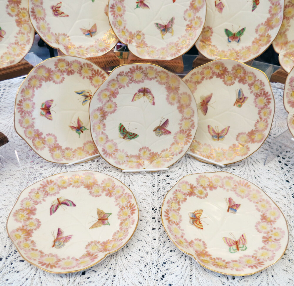 Beautiful Royal Worcester Set of 11 Hand Painted Butterfly 7 1/2 ...