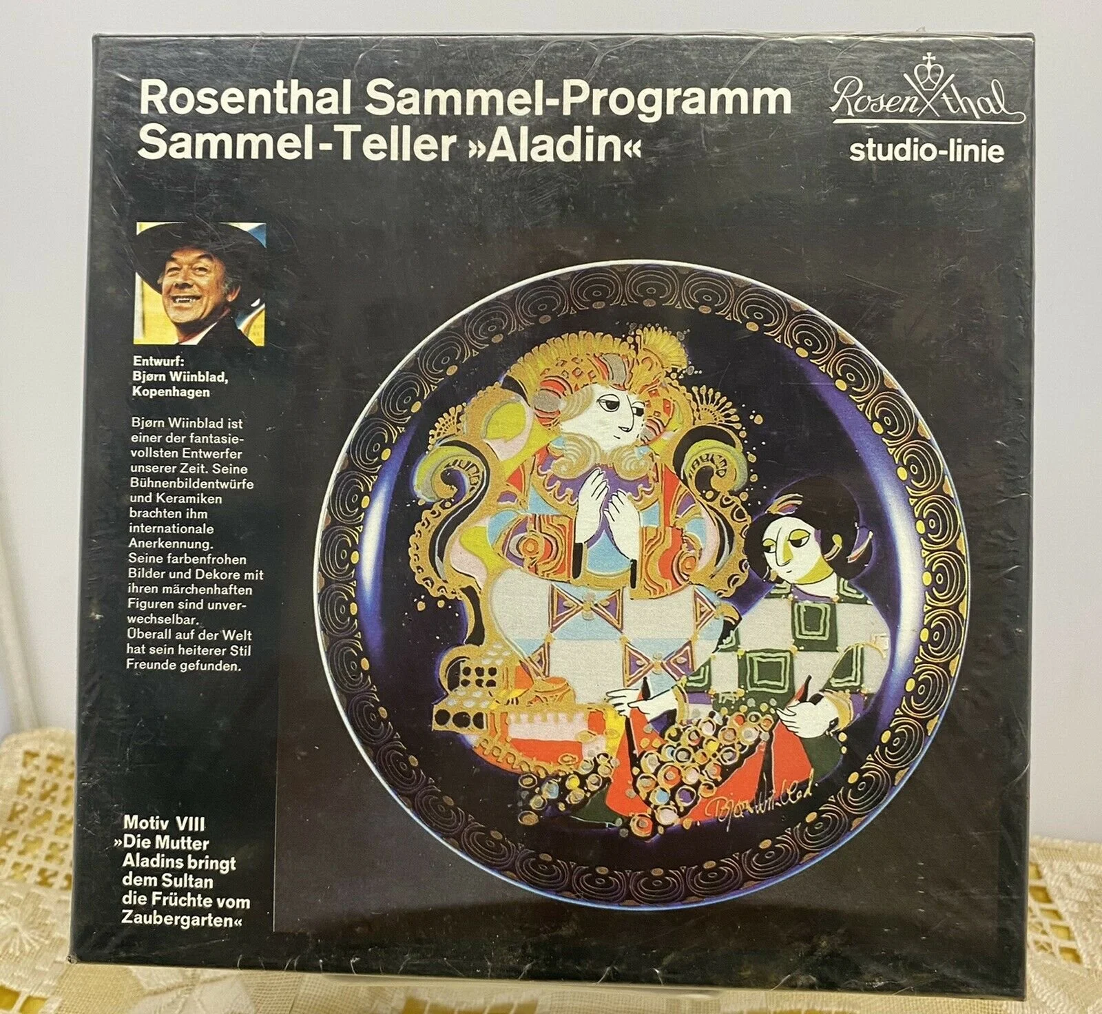 Rosenthal Studio-Linie, Bjorn Wiinblad, Aladin Series Porclain Wall Hanging Plate - #8