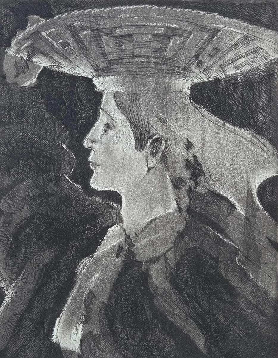 Limited edition etching by noted artist, Gene Kloss