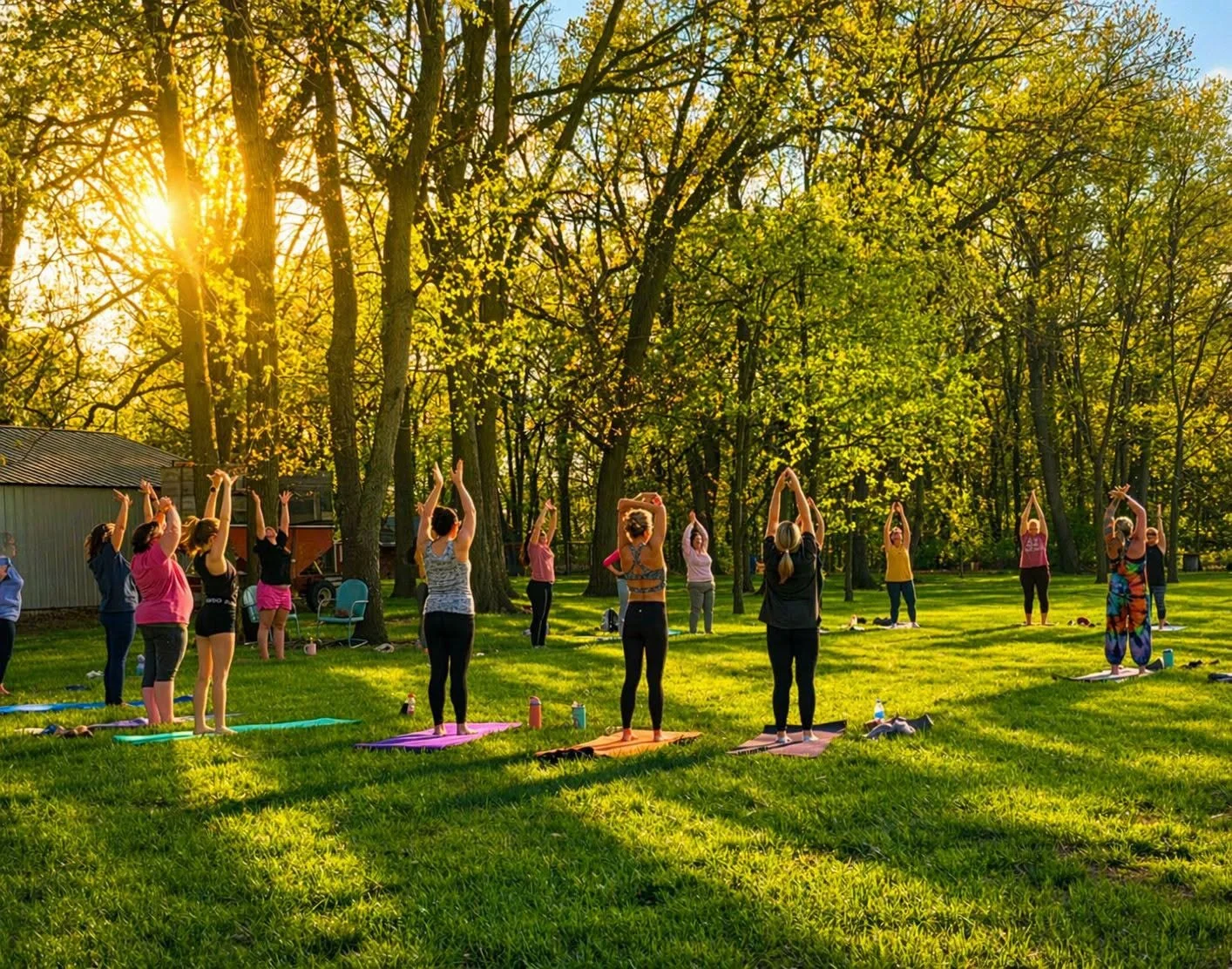 Sunset Yoga on the Farm 