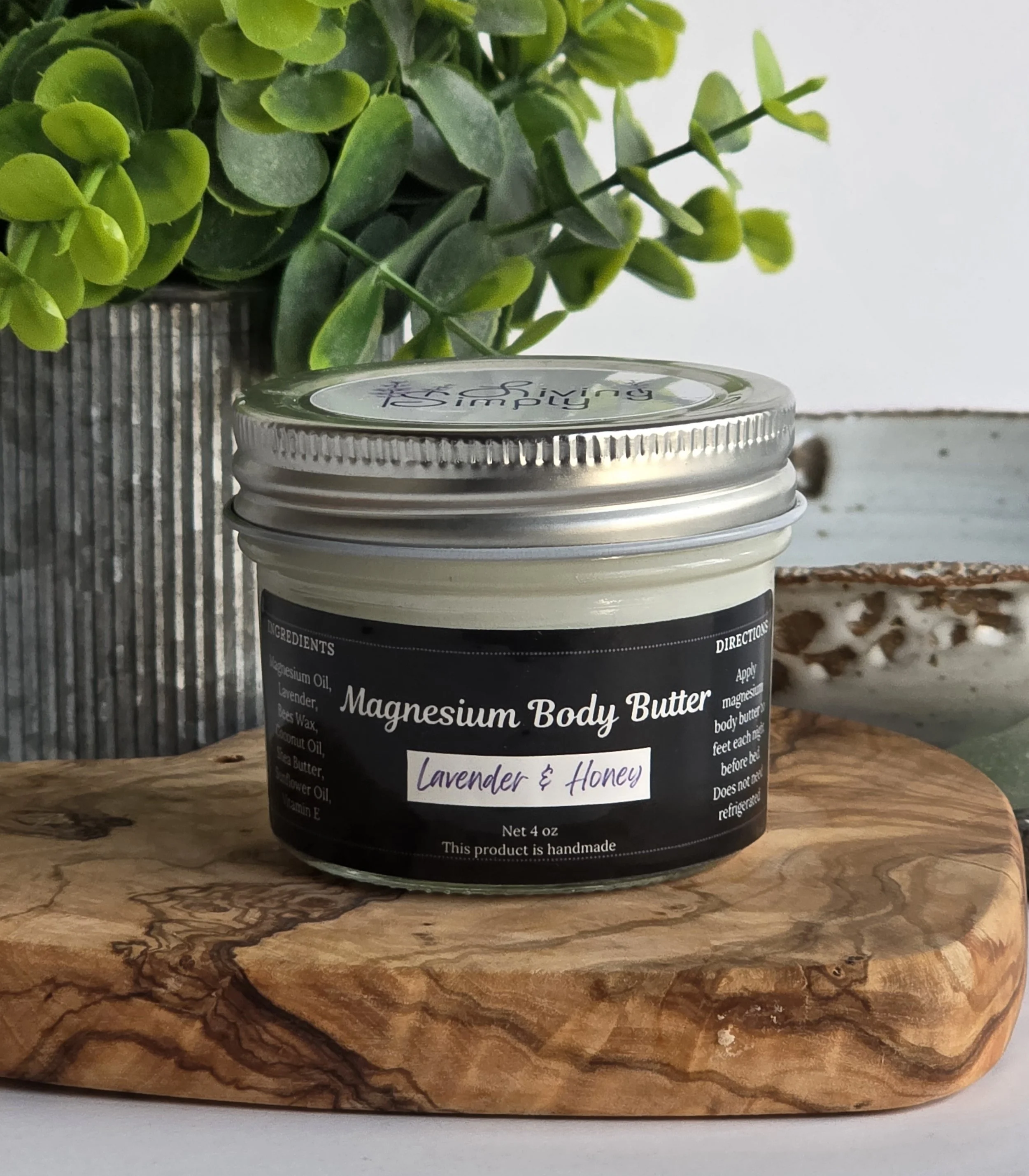 4oz Magnesium Body Butter | Lavender & Honey