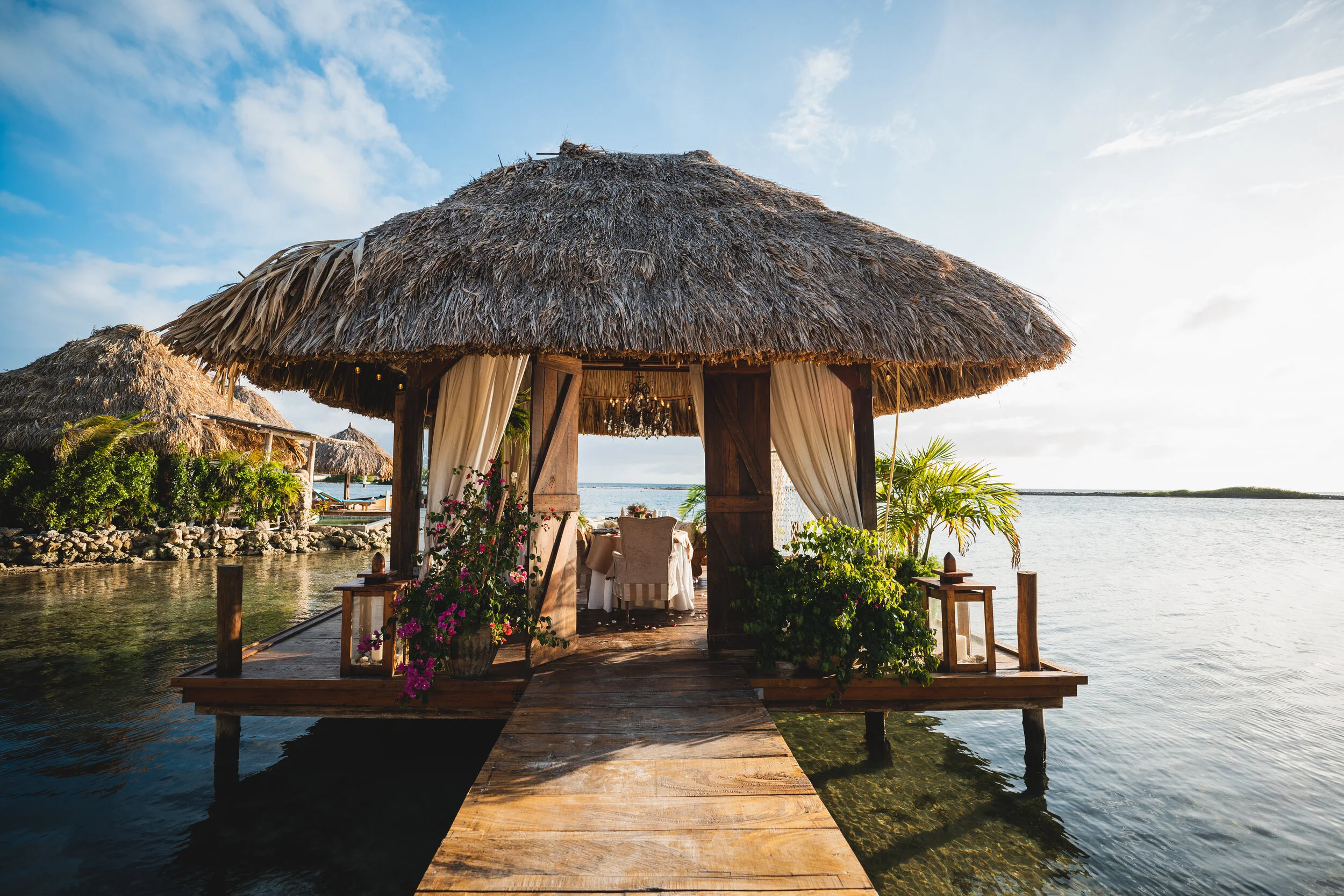 Romantic Overwater and Beach Restaurant — Aruba Ocean Villas Romantic Overwater and Beach Restaurant — Aruba Ocean Villas