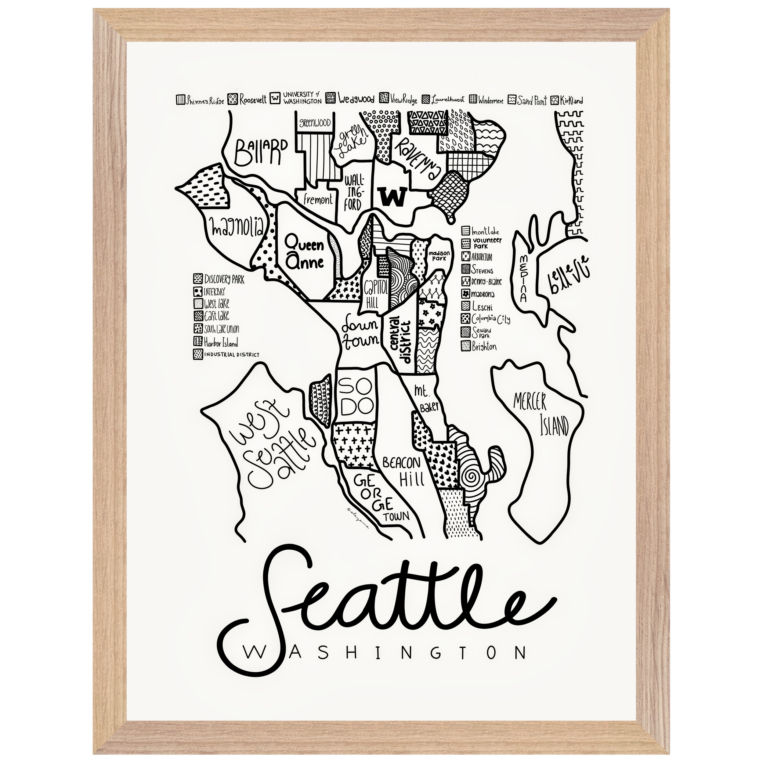 Seattle Illustrated Map