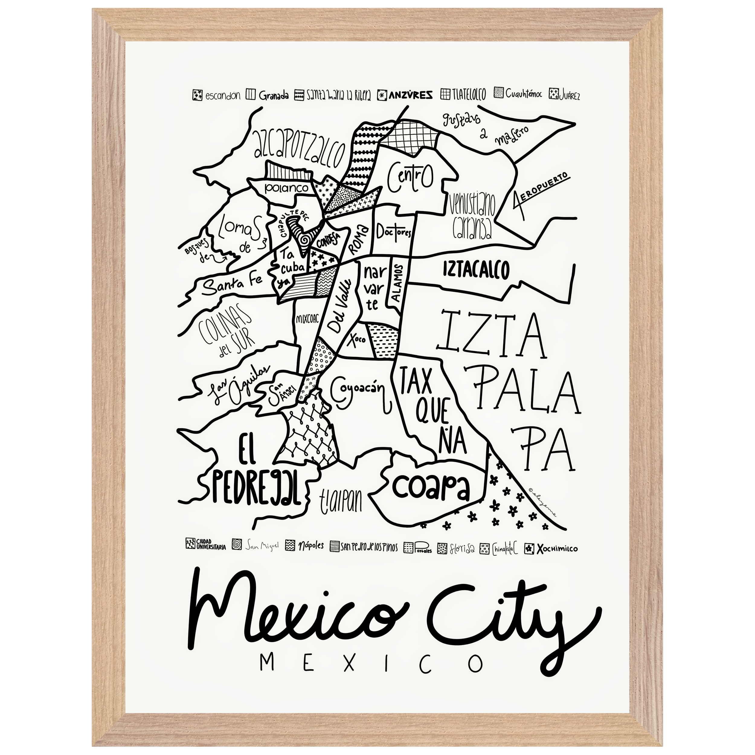 Mexico City Illustrated Map