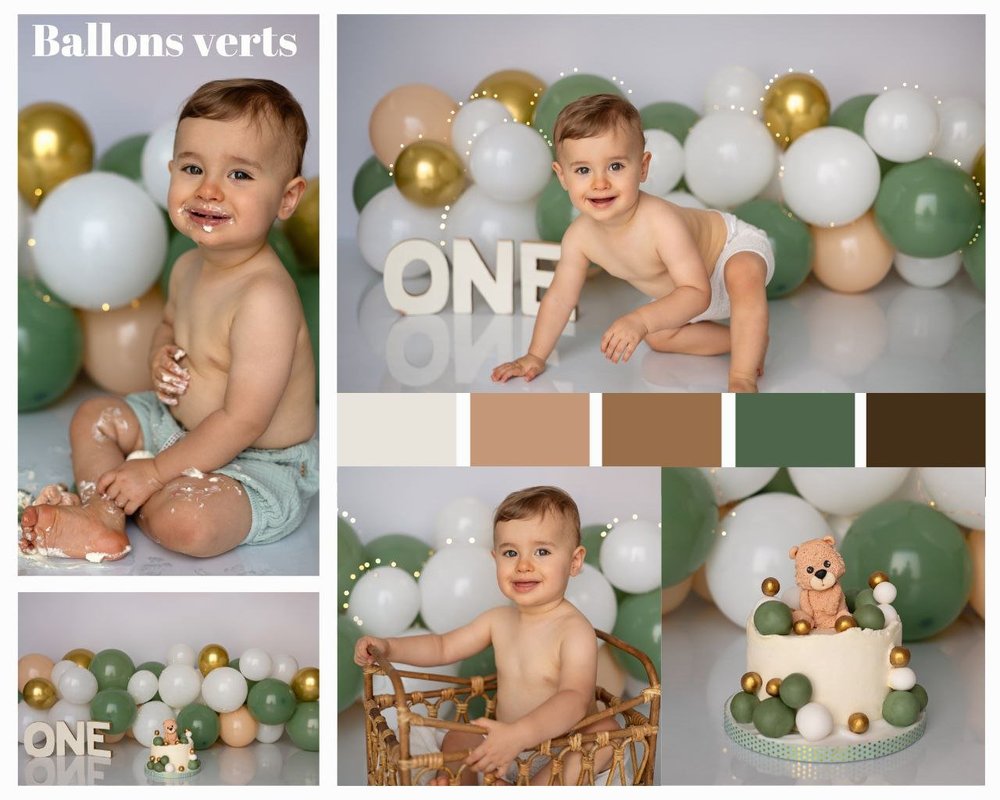 Fond blanc, ballons de la couleur de votre choix