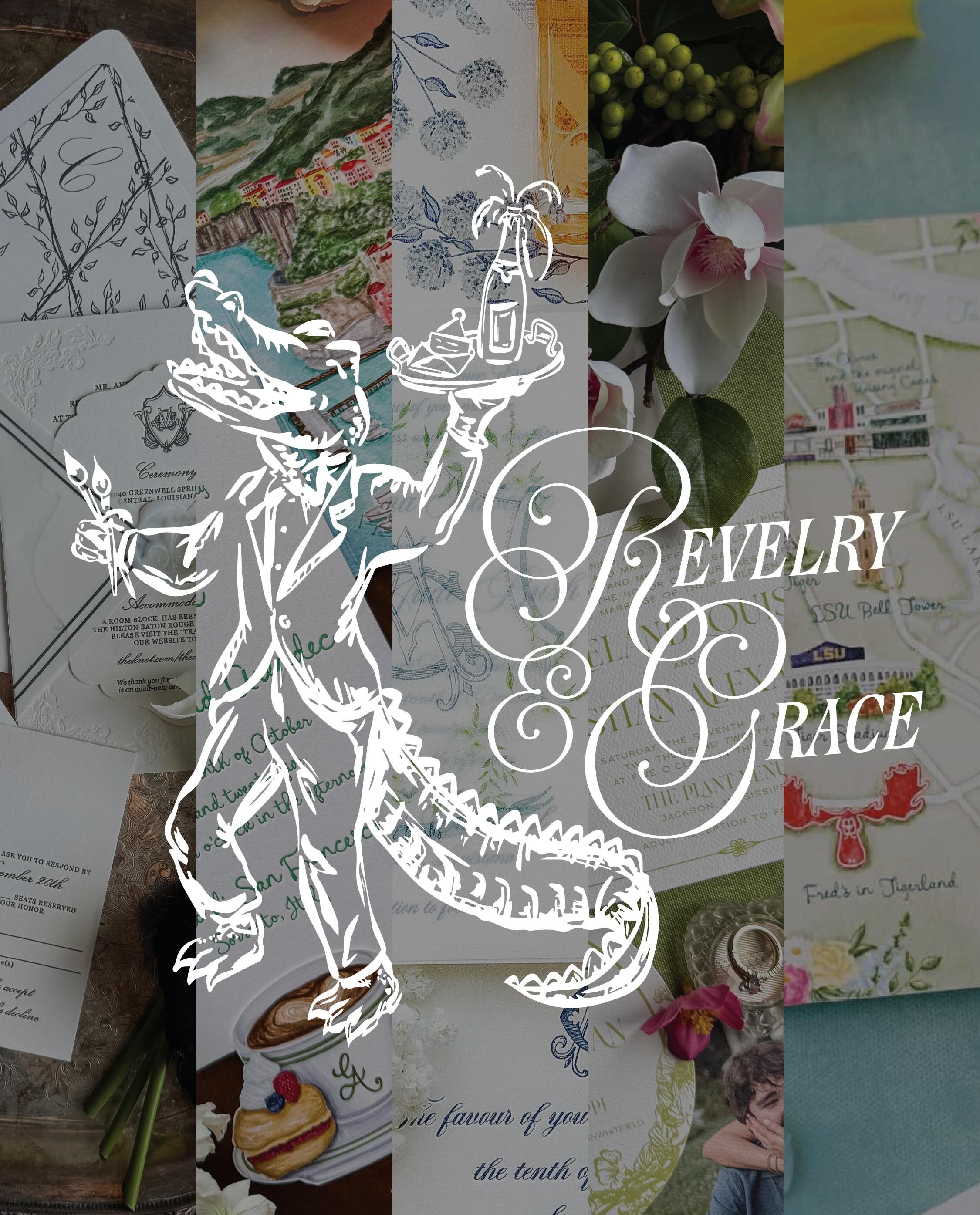 Welcome to Revelry &amp; Grace Designs💌🍾🐊 Where the art is worth celebrating, and each piece we create is an experience to remember.

8 years in business as Fleur Art &amp; Designs and 6 months of dreaming up this rebrand has led me to Revelry &am