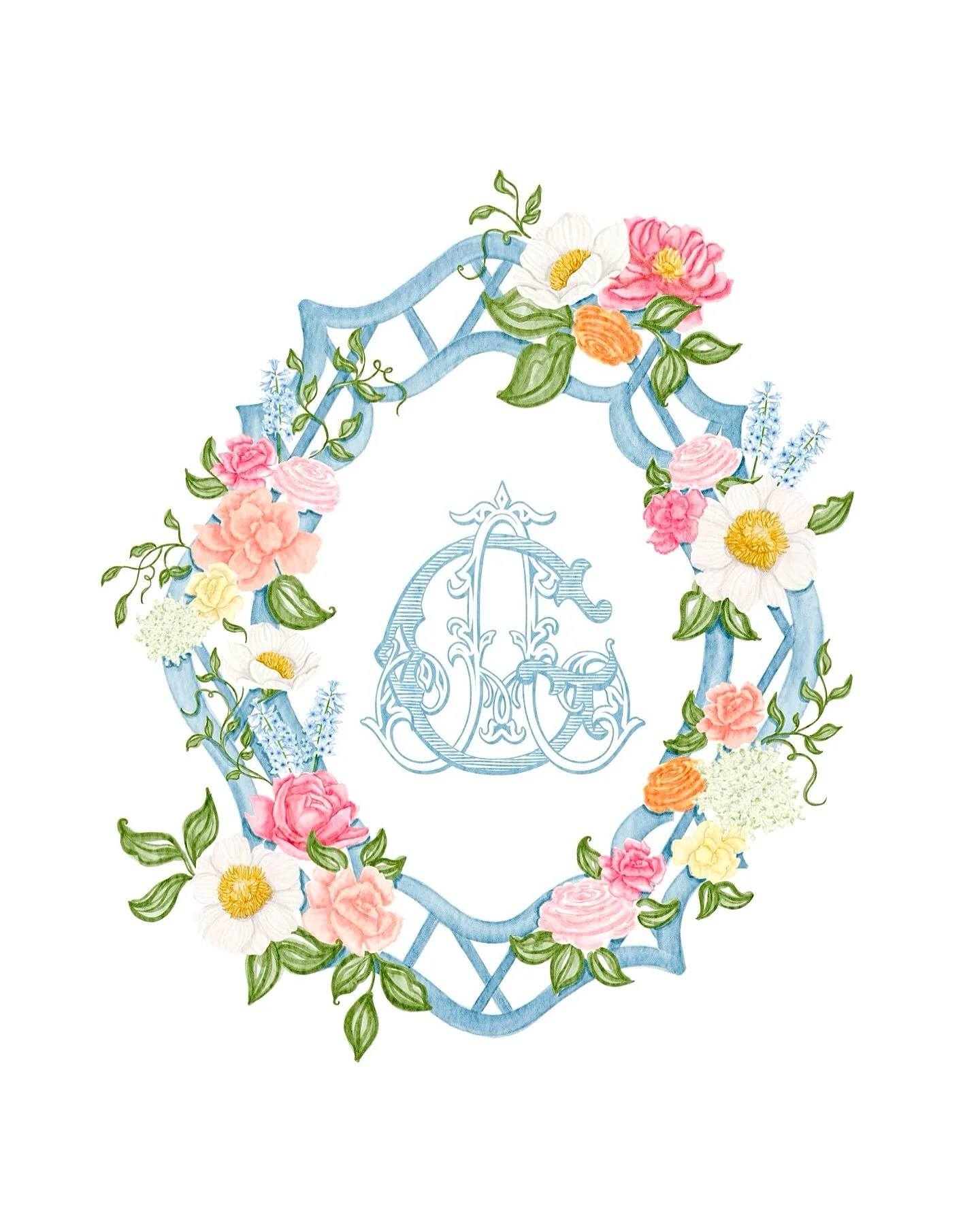 The Darling Crest. Yours to have and hold as part of our first Signature Collection launch!
(Maybe a few more exclamations, because we are that excited!!!!!!!!)

This classic french blue is 1 of 5 colorways that can be paired with an invitation suite