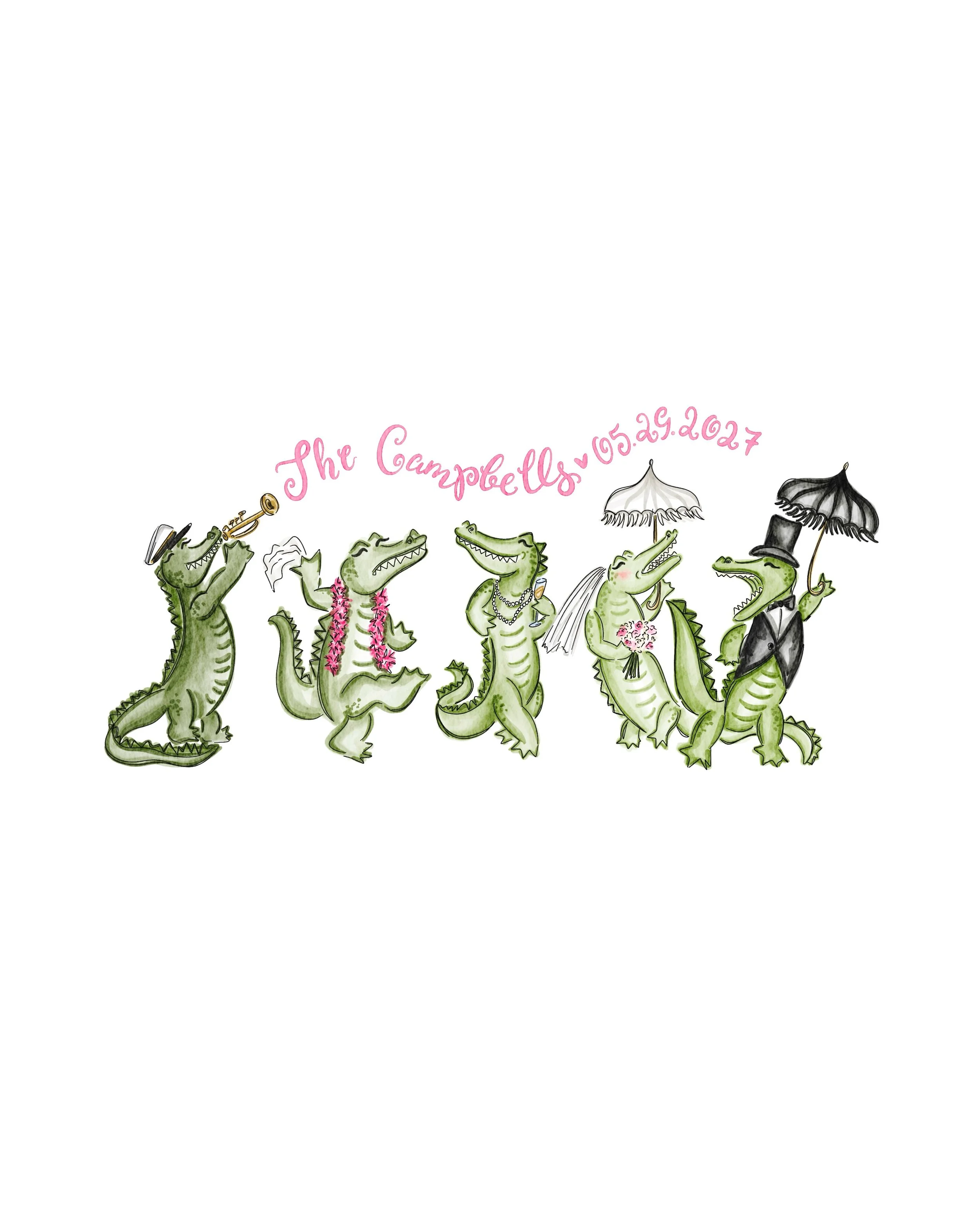 When my bride said the words &ldquo;alligator second line&rdquo; back in March&hellip; well, you know the rest🎺🐊
