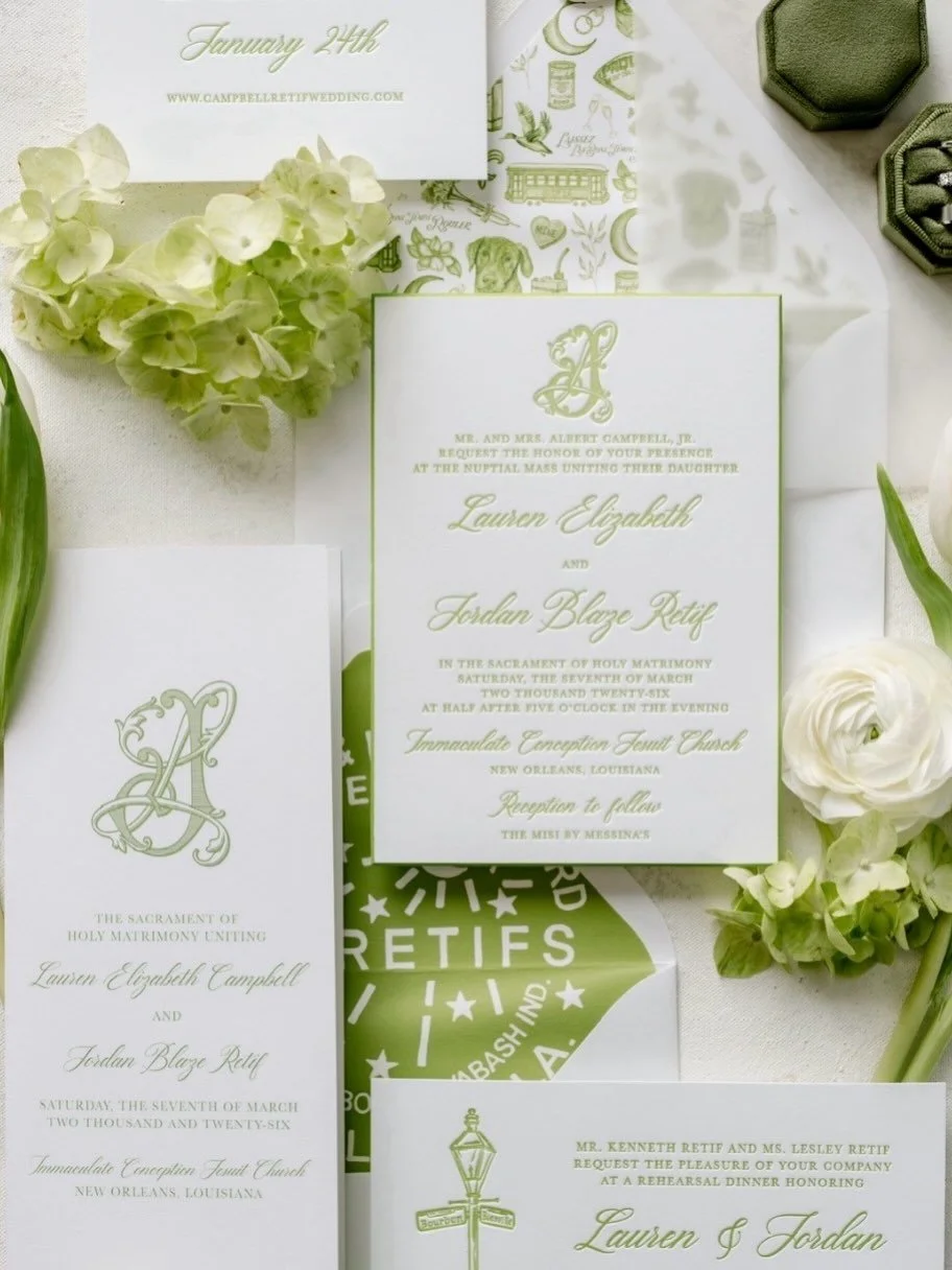 Sometimes all you need is the PERFECT green🌿 Then, with a little custom art and attention to detail, the rest just falls into place!

Coordination+Design: @elysejenningsweddings
Photography: @catherineguidry
Videography: @nathanwillisweddingfilms
Co