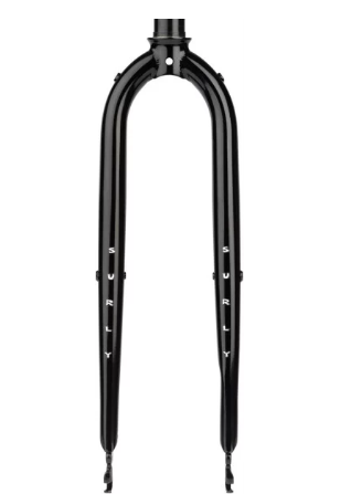 Surly Preamble Steel Fork, 700C, 28.6-30, 44mm, 400mm, 100x9mm QR, IS Disc, black