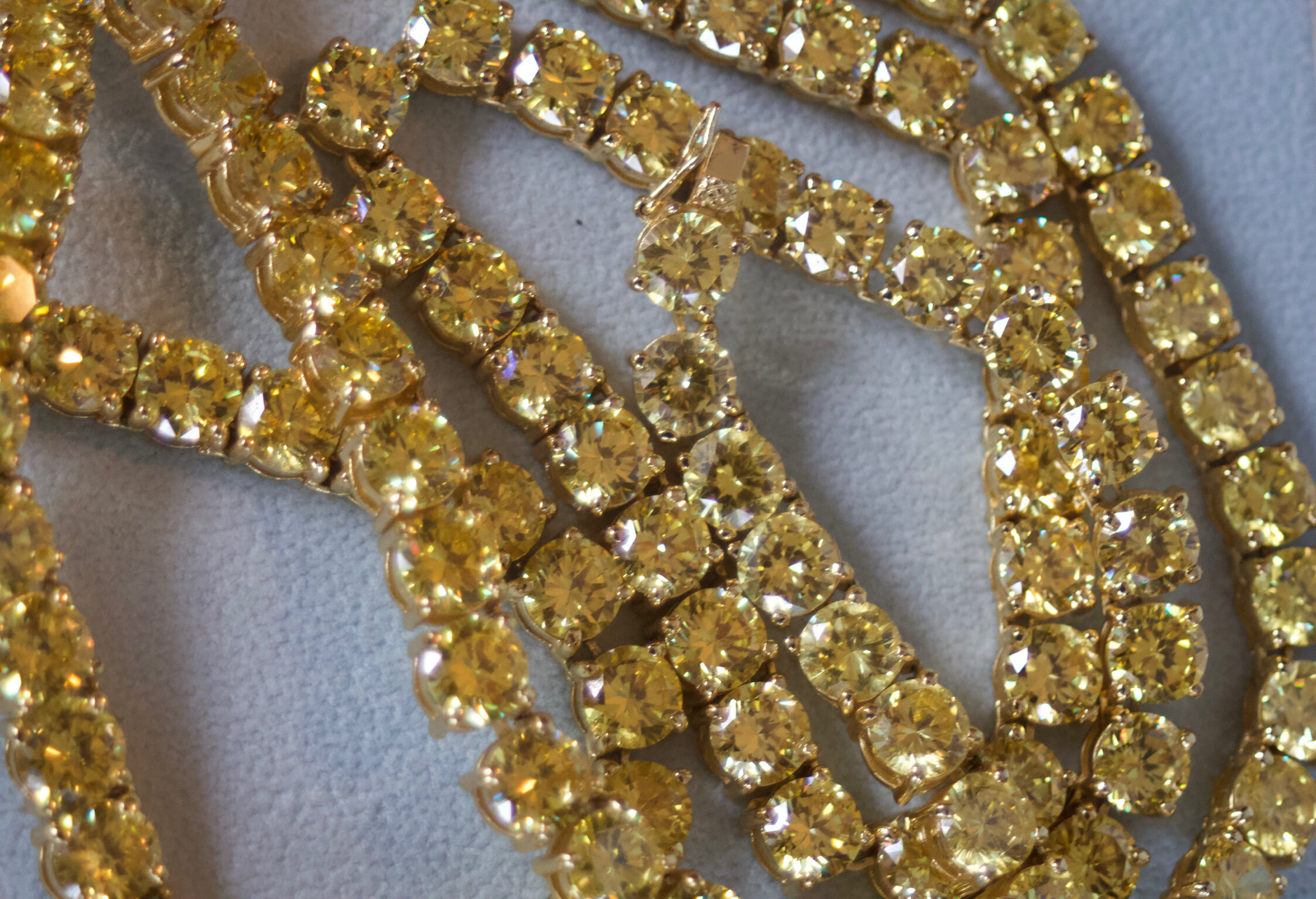 Yellow Sapphire Tennis Chain