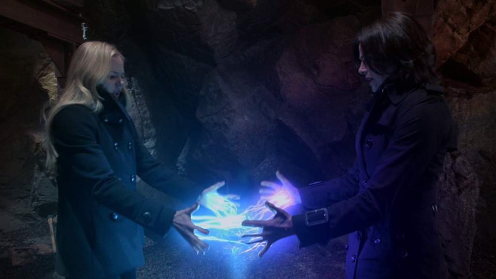 Emma and Regina preventing an explosion