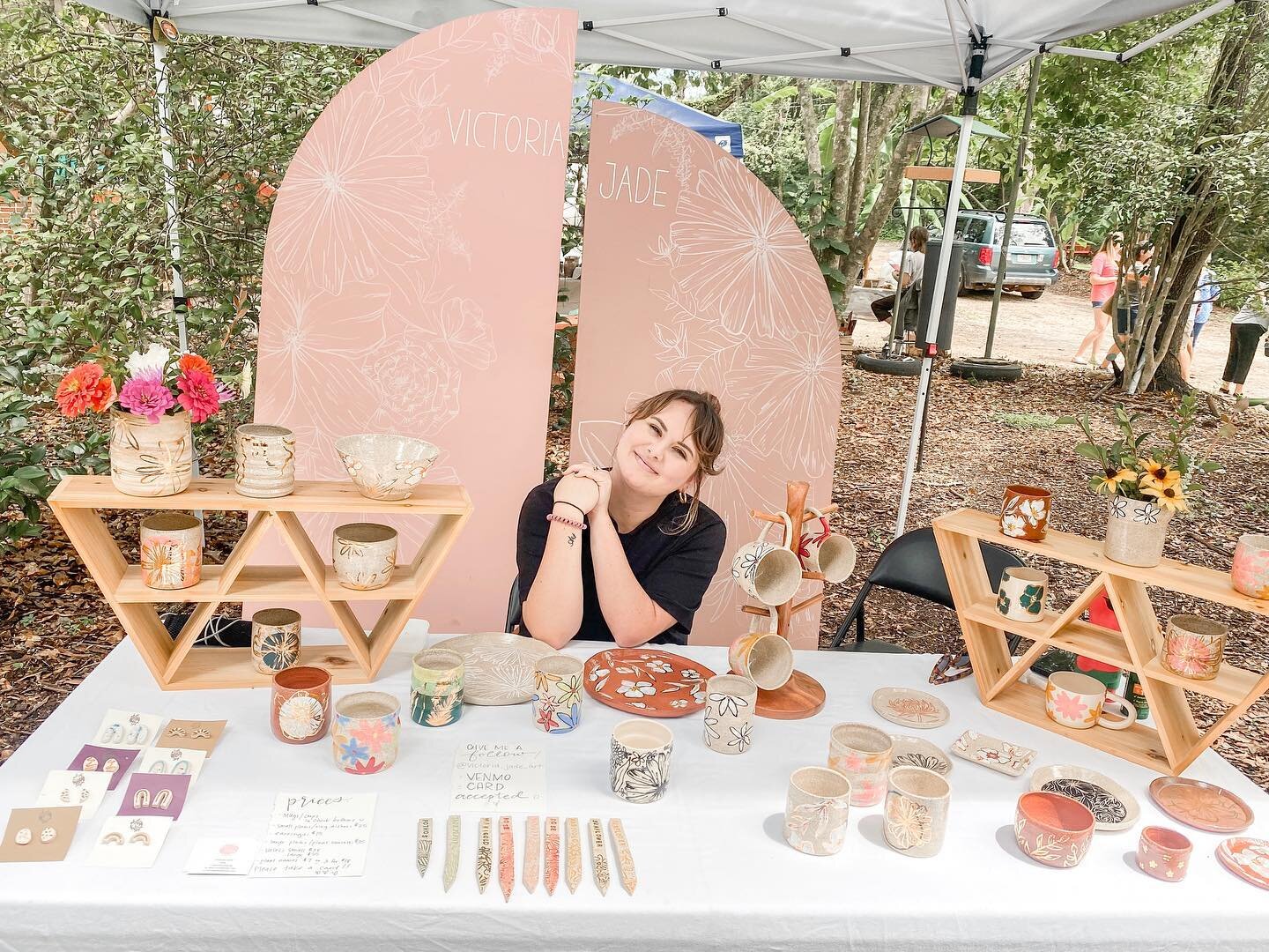 Yesterday was amazing! Thank you to everyone that came out to @tallyclayarts and brought home a new piece ✨I had so much fun meeting new people (and shopping because how can you not with all the talent!!) - this ceramic community is so kind, talented