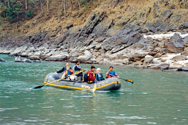 Rafting down the Ganges