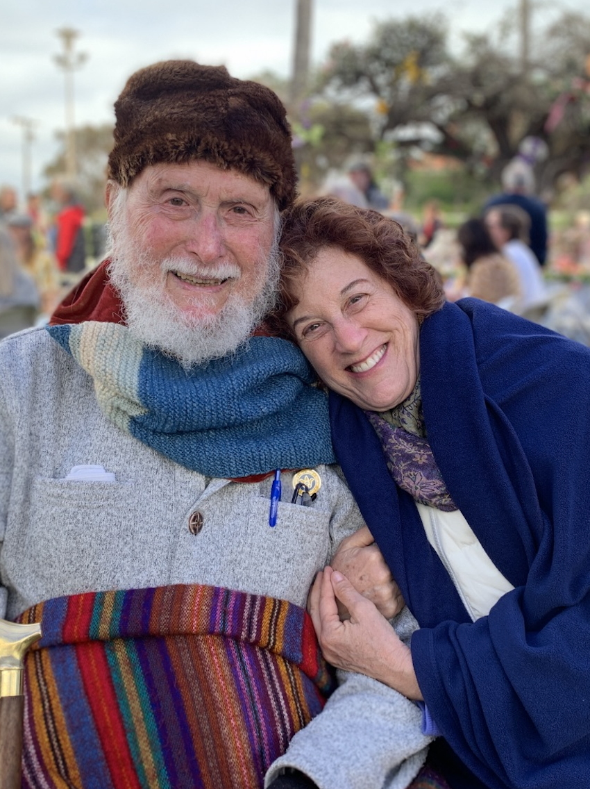 Thomas and dear friend and helper Barbara - click the photo for her story.