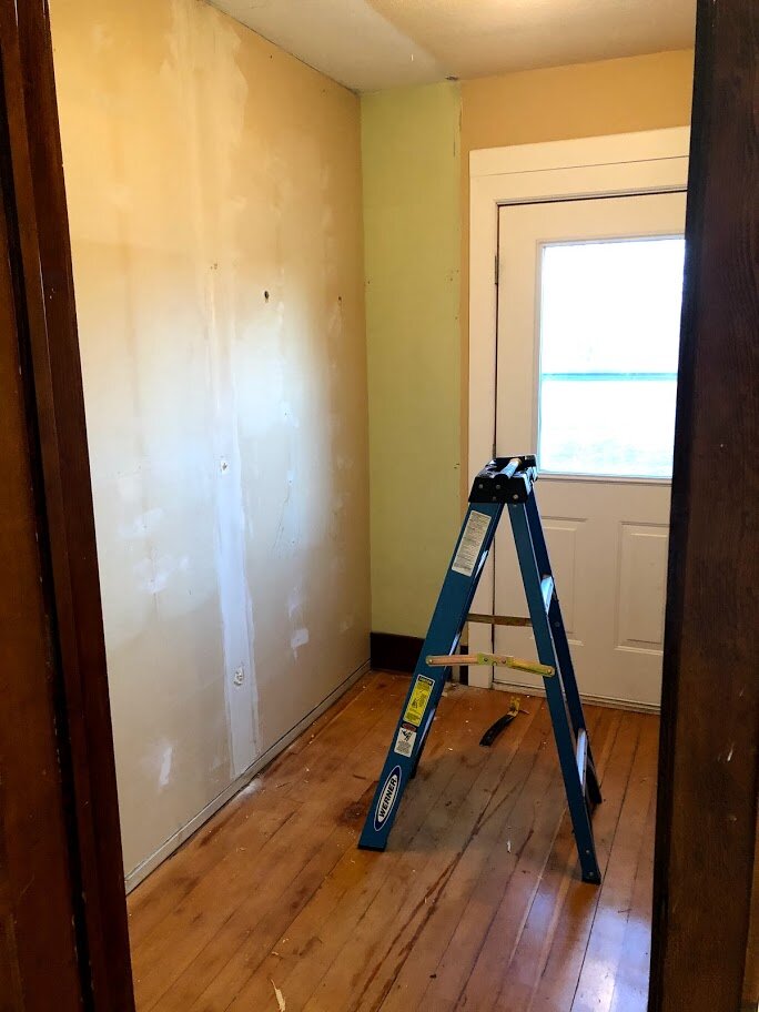 Front entrance demo day.