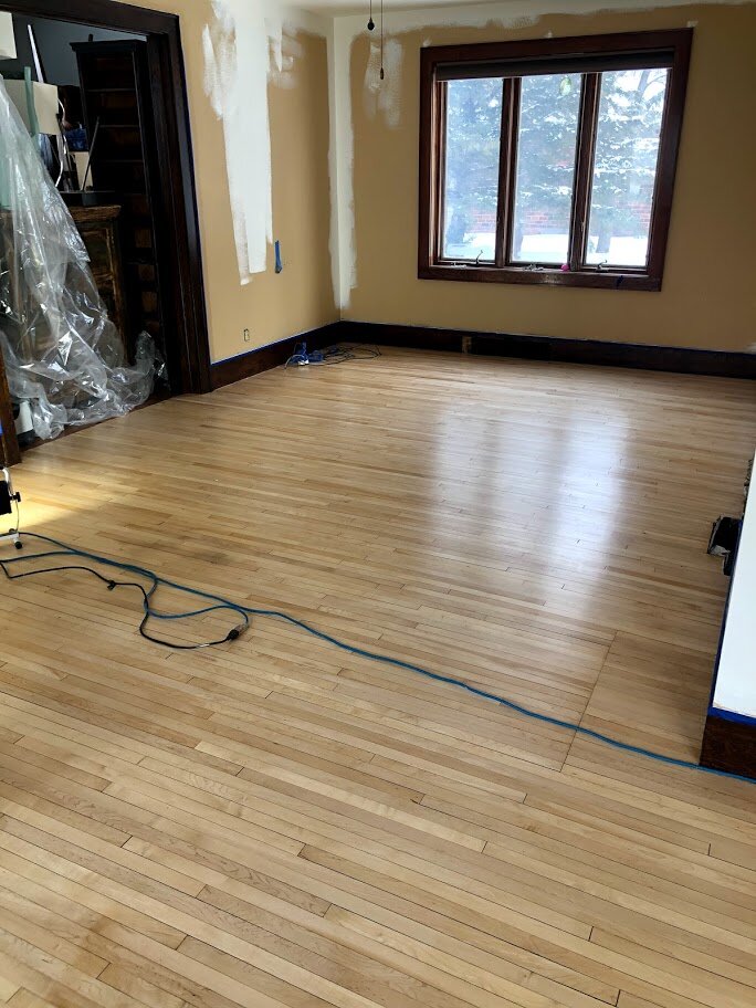 Maple floors refinished!