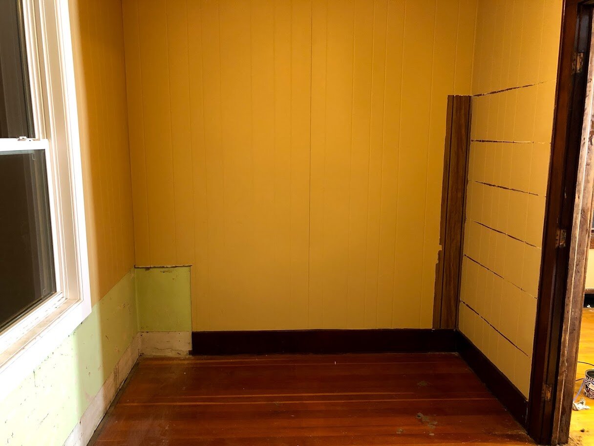 Bookcases and window seat have been removed.