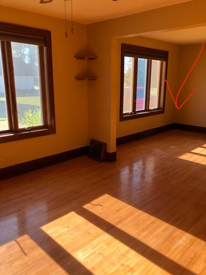 Dining and Living Room Before