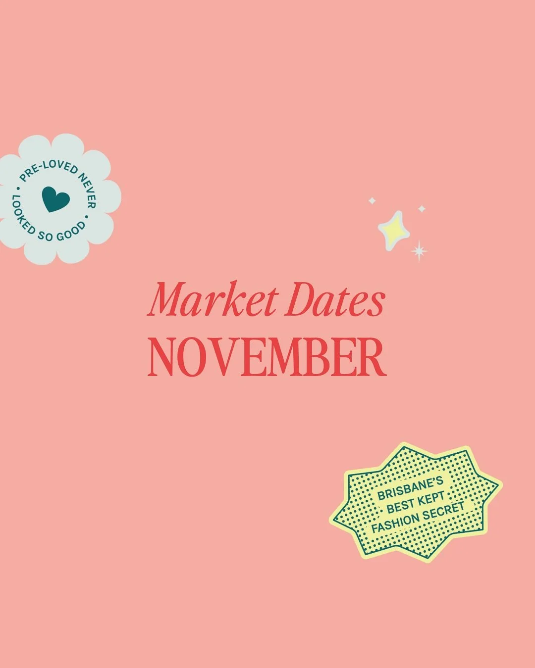 November is here! Save this post or send to your bestie! β¨ Book a stall via the link in bio or join us for a shop. ποΈ 
ποΈ Sunday 2 November - Morningside & Milton β¨Mini+Me Marketβ¨
ποΈ Saturday 8 November - @portside.wharf 
ποΈ Sunday 9 Novembe