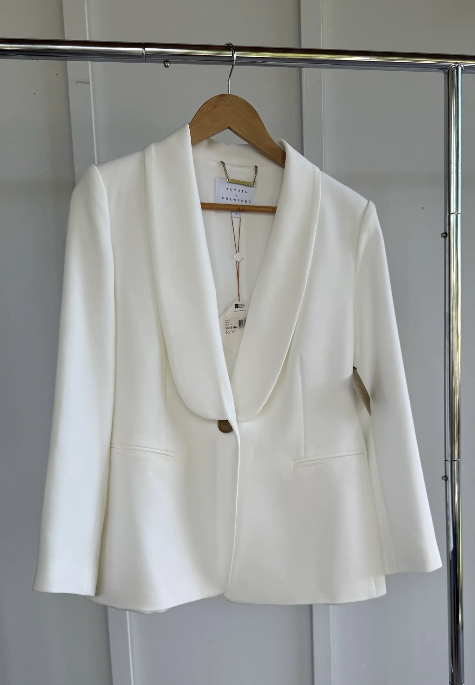 Anthea Crawford white Jacket BNWT Size 14