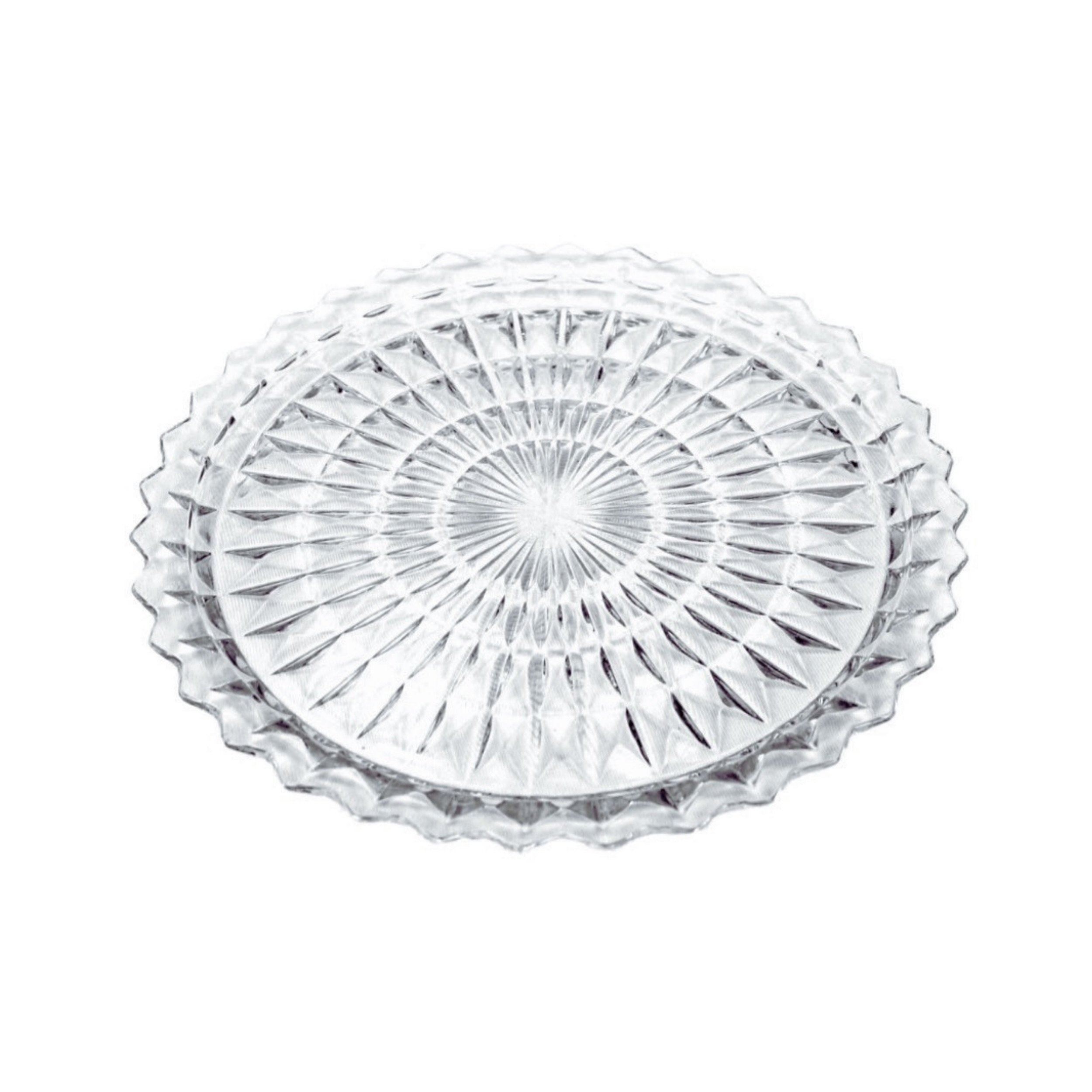 Cake Plate - Glass Diamond, 10"