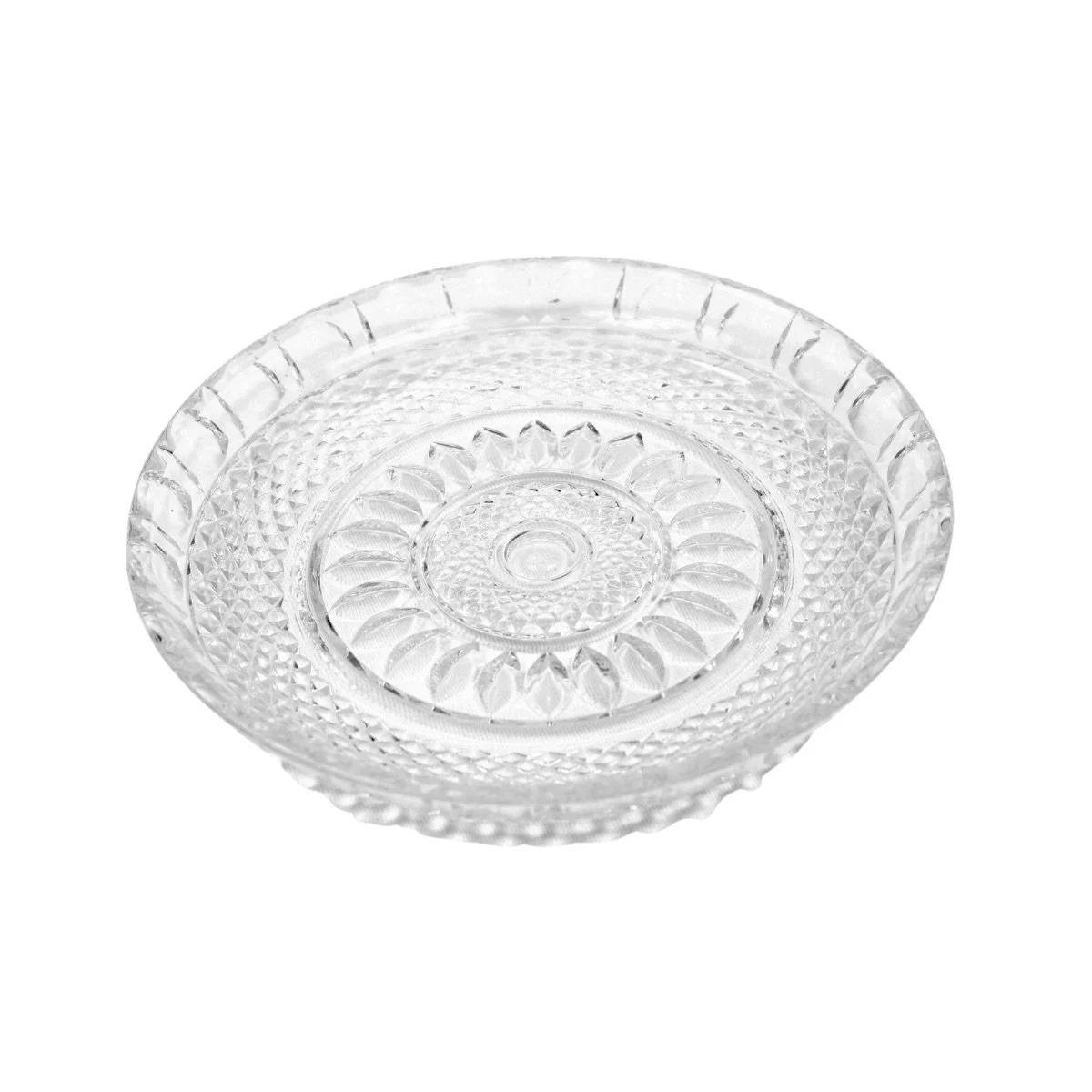 Cake Plate - Glass Sunflower