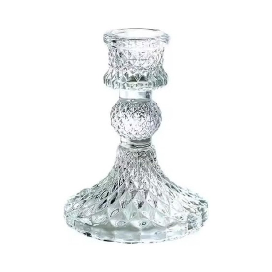 Crystal and Glass Candlestick Holders