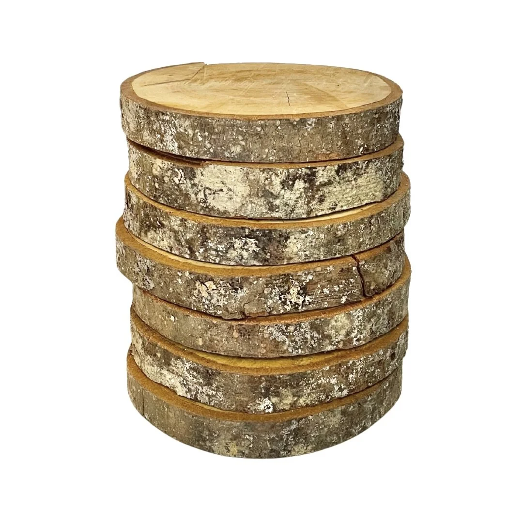 Wood Round - Poplar Rough Cut, 7"