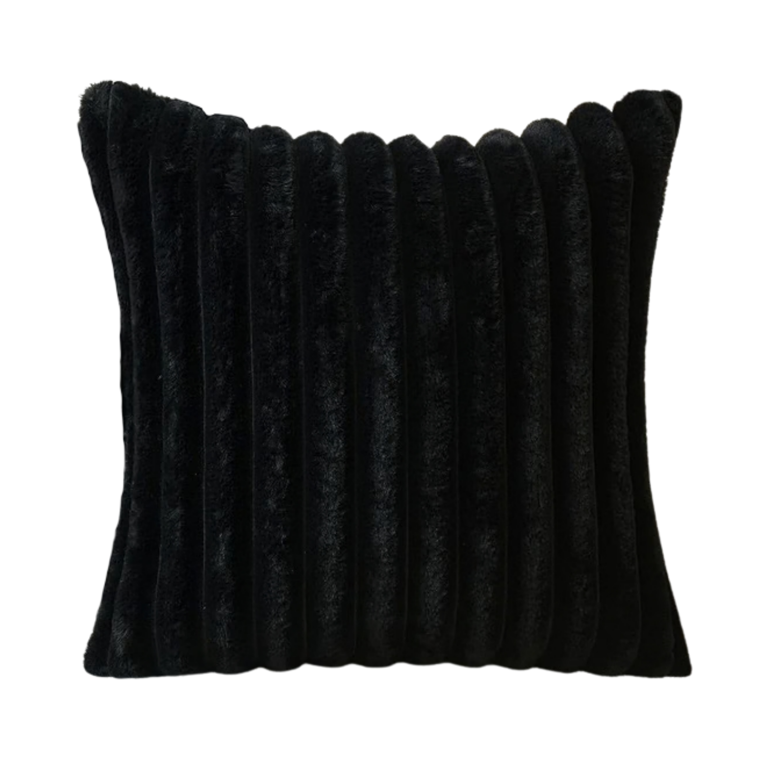 Ribbed Black Pillow