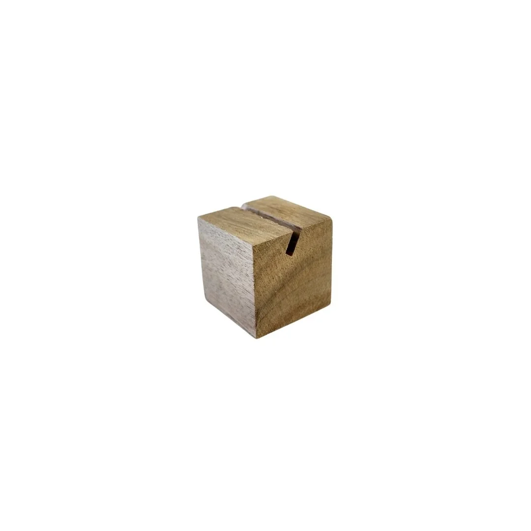 Wood Cube Card Holder